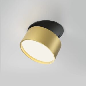 LED луна за вграждане Maytoni Onda DL024-12W-DTW-BMG 12W 2200-4000K Ø8,5 см черна и златиста - общ изглед