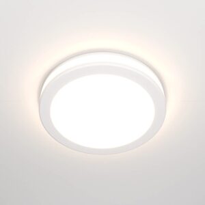 LED луна за вграждане Maytoni Phantom DL2001-L12W 12W 3000K Ø9,5 см бяла - изглед след монтаж
