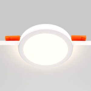 LED луна за вграждане Maytoni Phantom DL2001-L12W 12W 3000K Ø9,5 см бяла - общ изглед с монтажните елементи