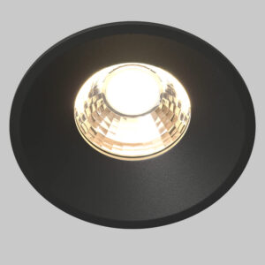 LED луна за вграждане Maytoni Round DL058-12W3K-B, черна, близък изглед на светлинната част