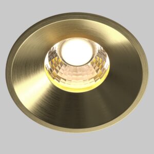 LED луна за вграждане Maytoni Round DL058-12W3K-BS, цвят месинг, близък изглед на светлинната част