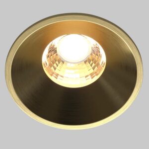 LED луна за вграждане Maytoni Round DL058-7W3K-BS, цвят месинг, близък изглед на светлинната част