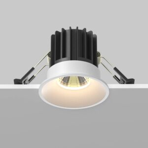 LED луна за вграждане Maytoni Round DL058-7W3K-W, бяла, изглед на монтажа в таван