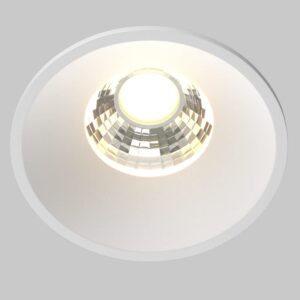 LED луна за вграждане Maytoni Round DL058-7W3K-W, бяла, близък изглед на светлинната част