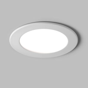 Maytoni Stockton DL017-6-L18W3-4-6K - изглед след монтаж LED луна за вграждане Maytoni Stockton DL017-6-L18W3-4-6K 18W 3000/4000/6000K Ø22 см бяла - изглед след монтаж