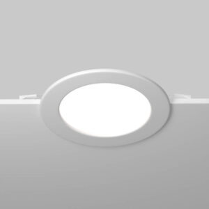LED луна за вграждане Maytoni Stockton DL017-6-L18W3-4-6K 18W 3000/4000/6000K Ø22 см бяла - общ изглед с монтажните пружини