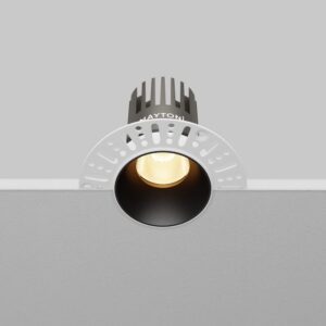Черна LED луна Maytoni Dip DL119-10W-2.7K-TRS-B, цяло тяло и монтажна рамка