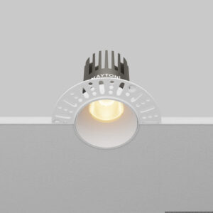 Бяла LED луна Maytoni Dip DL119-10W-2.7K-TRS-W, цяло тяло и монтажна рамка