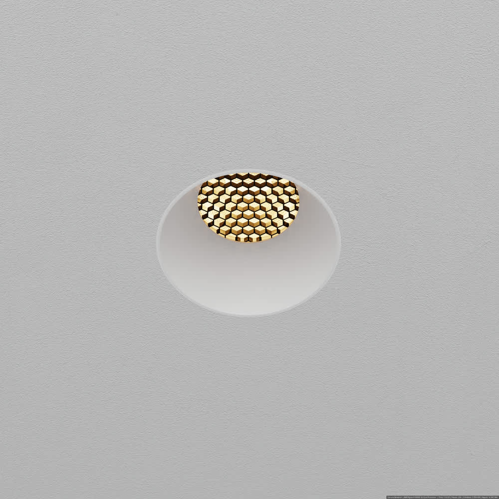 Бяла LED луна Maytoni Dip DL119-10W-2.7K-TRS-W, пример с допълнителен филтър HoneyComb001-D32