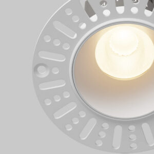 Бяла LED луна Maytoni Dip DL119-10W-3K-TRS-W, детайл на LED оптиката