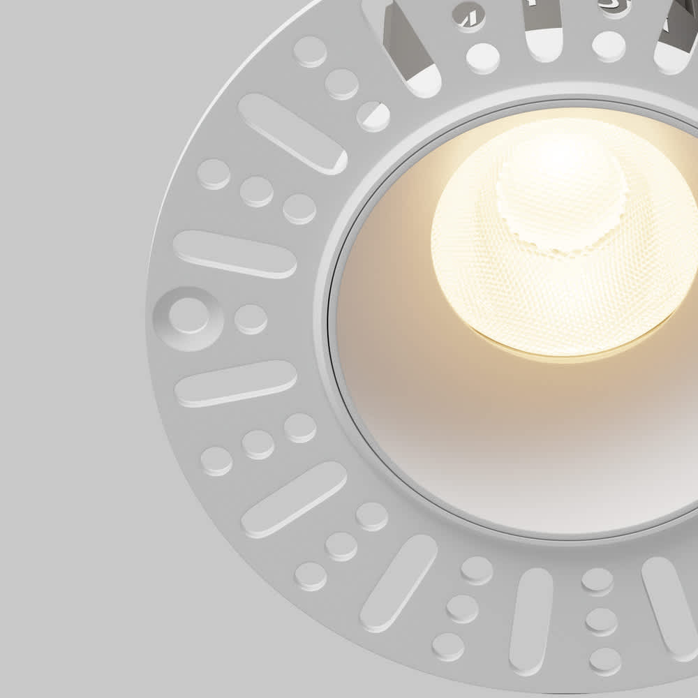 Бяла LED луна Maytoni Dip DL119-10W-3K-TRS-W, детайл на LED оптиката