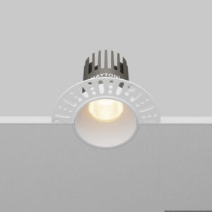 Бяла LED луна Maytoni Dip DL119-10W-3K-TRS-W, цяло тяло и монтажна рамка