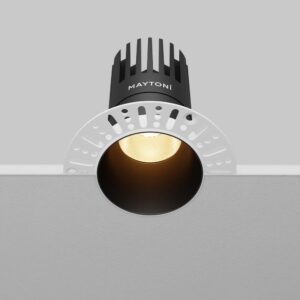 Черна LED луна Maytoni Dip DL122-15W-2.7K-TRS-B, цяло тяло и монтажна рамка