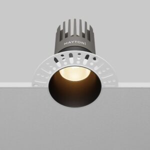 Черна LED луна Maytoni Dip DL122-15W-3K-TRS-B, цяло тяло и монтажна рамка