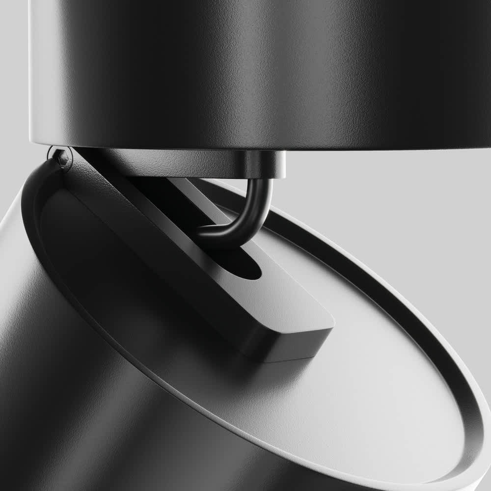 LED луна за повърхностен монтаж Maytoni Onda C024CL-12W2.7K-B-1 12W 2700K Ø8,5 см черна - детайл на подвижната връзка