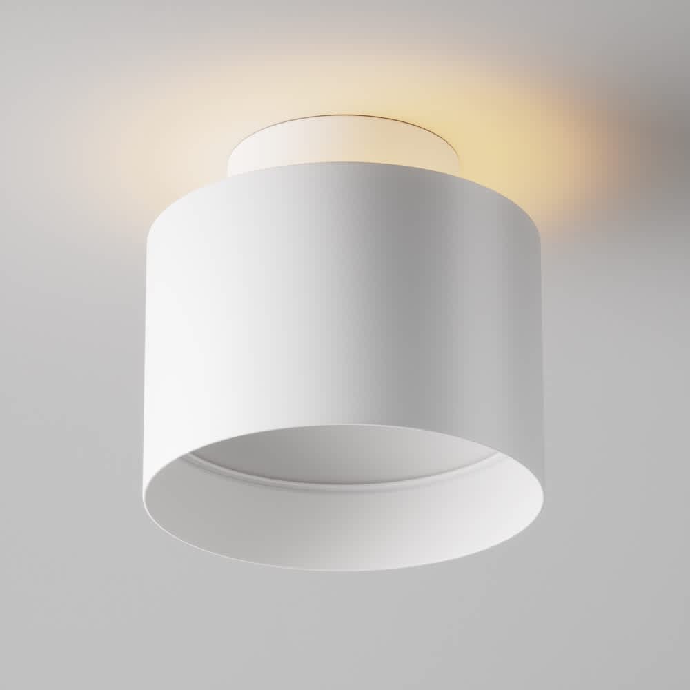 LED луна за повърхностен монтаж Maytoni Planet C009CW-L12W 12W 3000K Ø10 см бяла - изглед на корпуса и долния отвор