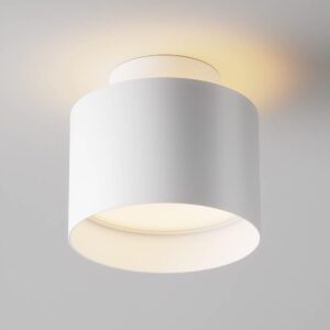 LED луна за повърхностен монтаж Maytoni Planet C009CW-L12W 12W 3000K Ø10 см бяла - общ изглед с включена светлина