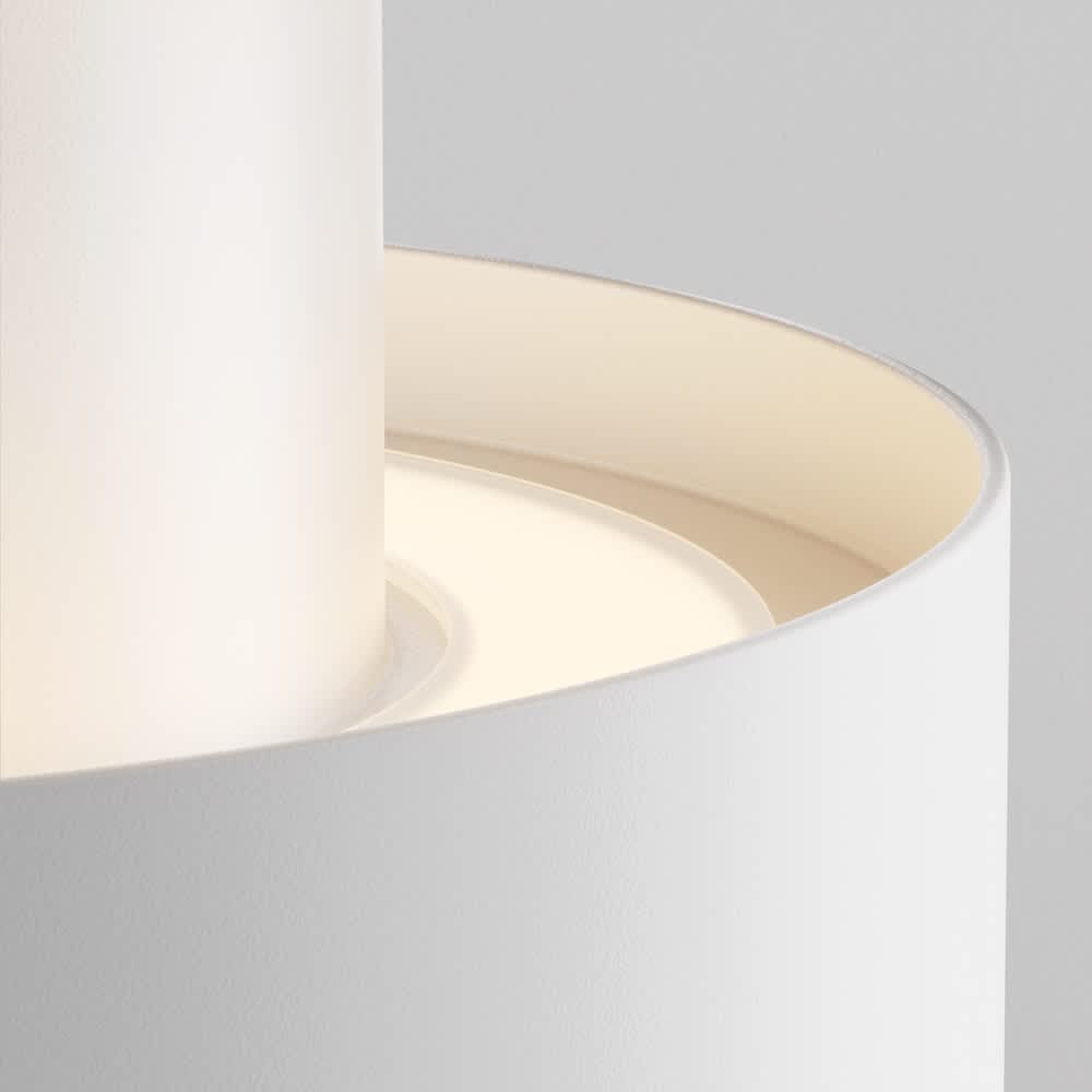 LED луна за повърхностен монтаж Maytoni Planet C009CW-L16W 16W 3000K Ø12 см бяла - детайл на горната светлина