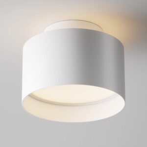 LED луна за повърхностен монтаж Maytoni Planet C009CW-L16W 16W 3000K Ø12 см бяла - общ изглед с включена светлина