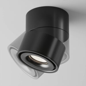 Maytoni Yin C084CL-15W4K-B - демонстрация на накланянето LED луна за повърхностен монтаж Maytoni Yin C084CL-15W4K-B 15W 4000K Ø10 см черна - демонстрация на накланянето
