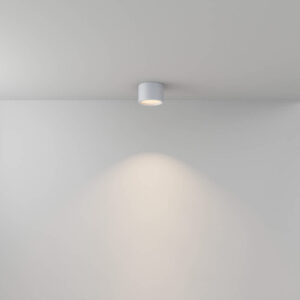 LED луна Maytoni Hydra C090CL-10W3K-W, бяла, пример за светлинното разпределение върху стена