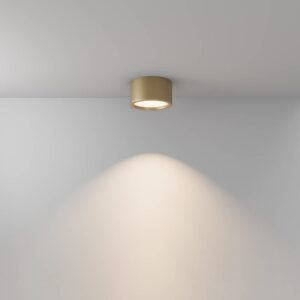 LED луна Maytoni Hydra C090CL-15W3K-MG, матово злато, пример за светлинното разпределение върху стена