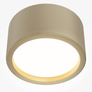 LED луна Maytoni Hydra C090CL-15W3K-MG, матово злато, близък продуктов изглед на тялото и дифузера