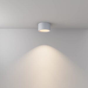 LED луна Maytoni Hydra C090CL-15W3K-W, бяла, пример за светлинното разпределение върху стена