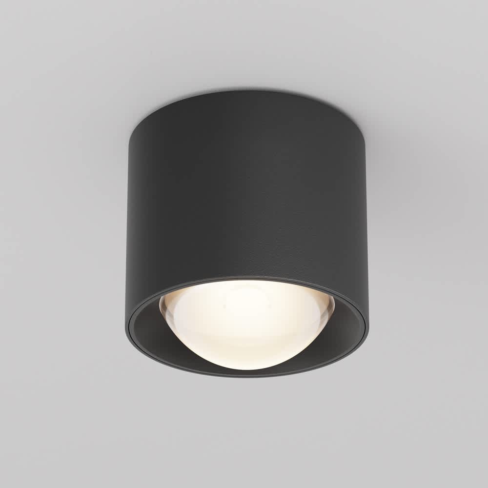 Черна LED луна Maytoni Lens C217CL-15W3K-B, основен изглед