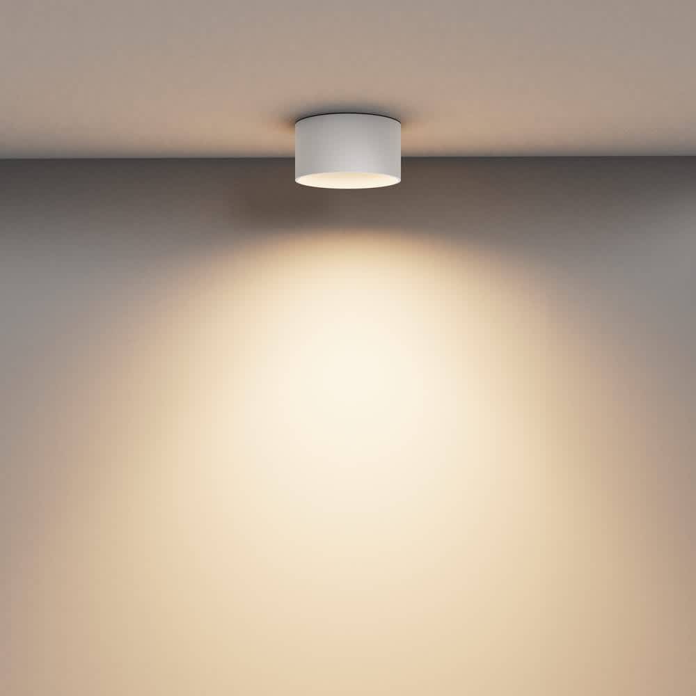 LED луна Maytoni Vega C089CL-15W3K-W, бяла, пример за светлинното разпределение върху стена