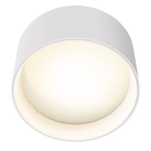 LED луна Maytoni Vega C089CL-15W3K-W, бяла, близък продуктов изглед на тялото и дифузера