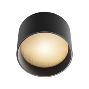 LED луна Maytoni Vega C089CL-8W3K-B, черна, близък продуктов изглед на тялото и дифузера