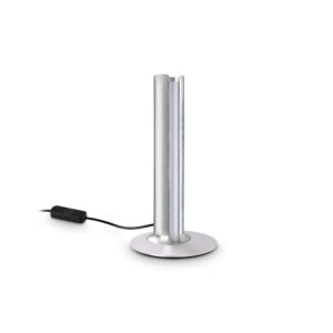 LED настолна лампа Ideal Lux Dorica TL1 354149 8W 3000K 25,5 см в цвят стомана - изглед на продукта на бял фон