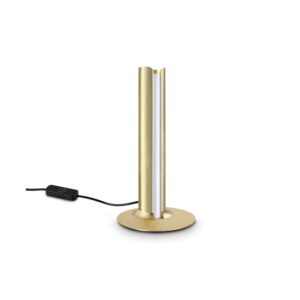 LED настолна лампа Ideal Lux Dorica TL1 362533 8W 3000K 25,5 см в цвят месинг - изглед на продукта на бял фон