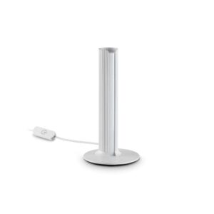 LED настолна лампа Ideal Lux Dorica TL1 366074 8W 3000K 25,5 см бяла - изглед на продукта на бял фон