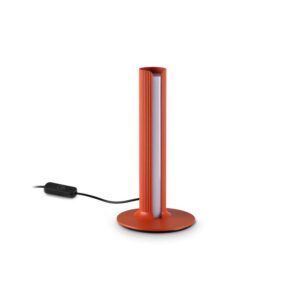 LED настолна лампа Ideal Lux Dorica TL1 366098 8W 3000K 25,5 см оранжева - изглед на продукта на бял фон