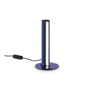 LED настолна лампа Ideal Lux Dorica TL1 366104 8W 3000K 25,5 см синя - изглед на продукта на бял фон