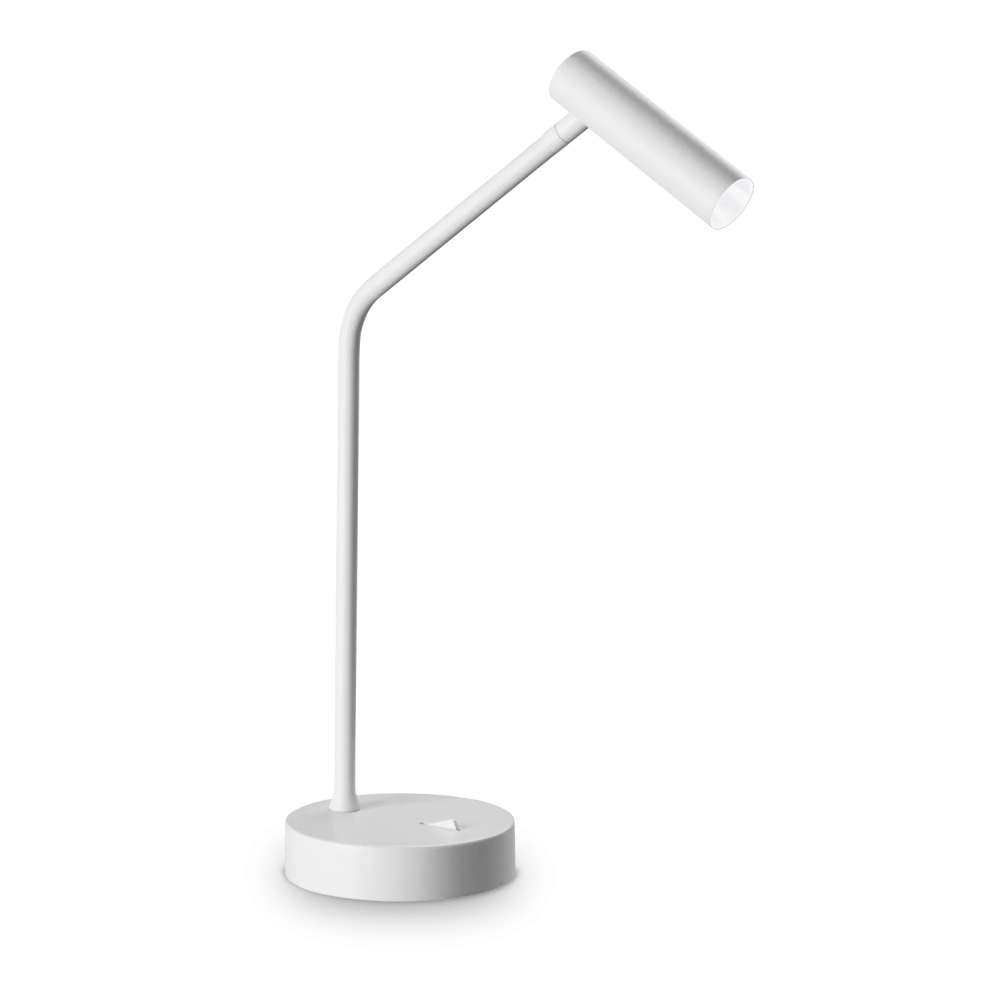 Ideal Lux Easy TL 295510 - LED настолна лампа с бяло покритие и насочваща се цилиндрична глава