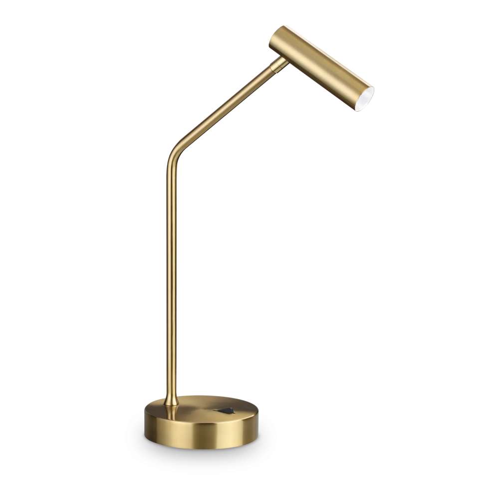 Ideal Lux Easy TL 295541 - LED настолна лампа с месингово покритие и насочваща се цилиндрична глава