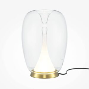 Настолна лампа Maytoni Splash MOD282TL-L15G3K1 с прозрачно стъкло, златиста основа и кабел