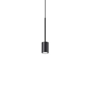 Ideal Lux Archimede SP Cilindro 328331 с черна цилиндрична глава и кръгла таванна розетка