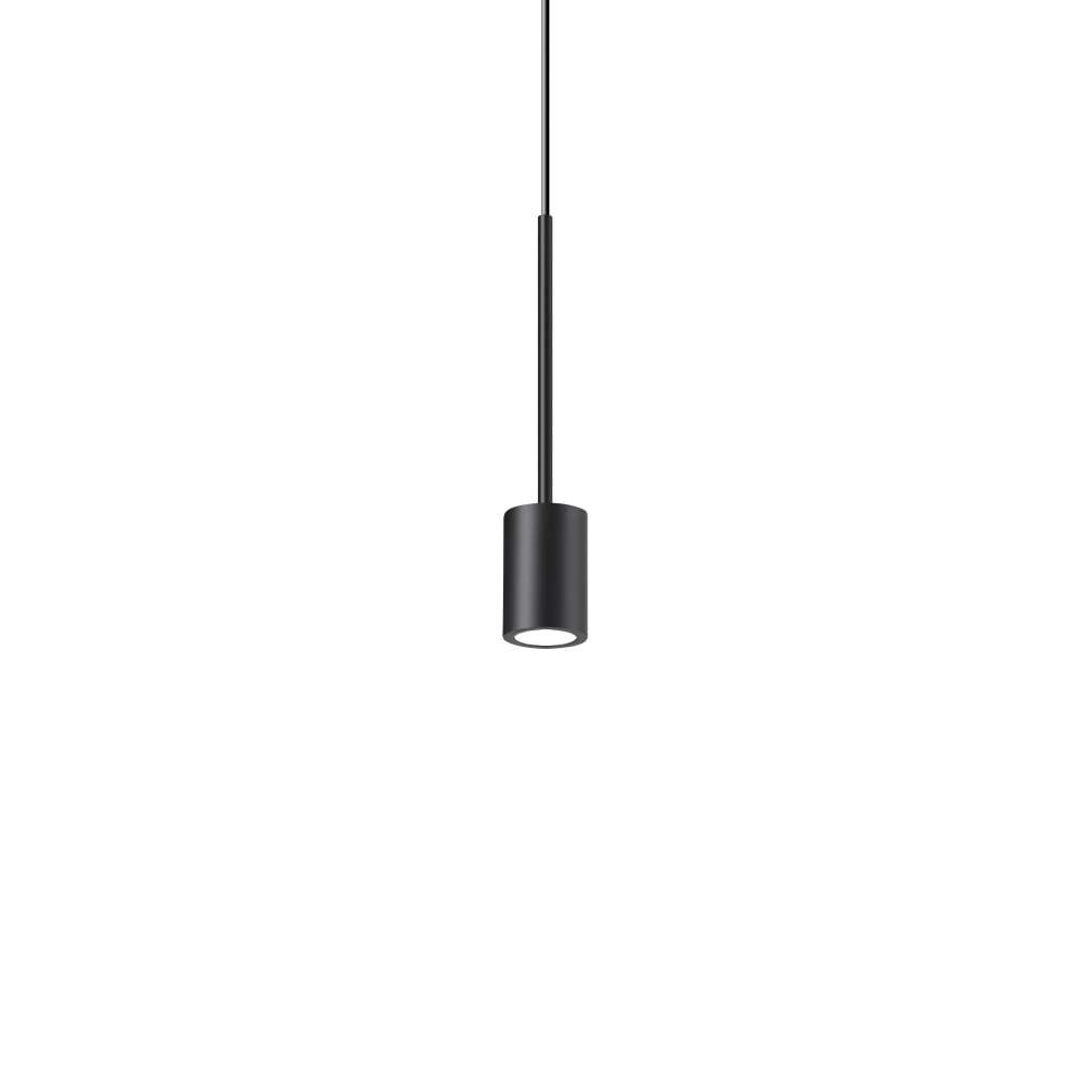 Ideal Lux Archimede SP Cilindro 328331 с черна цилиндрична глава и кръгла таванна розетка