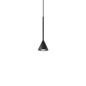 Черен пендел Ideal Lux Archimede SP Cono 328348 с конусовидна алуминиева глава