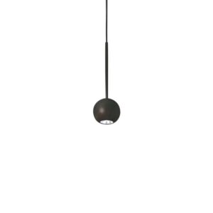 Черен LED пендел Ideal Lux Archimede SP Sfera 328355 със сферична глава и кръгла розетка