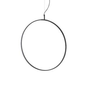 LED пендел за хол Ideal Lux Circus SP D60 291376 с черна кръгла рамка и вертикално окачване