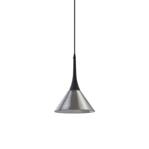 Ideal Lux Cocktail LED SP 353630 с опушен стъклен абажур и черно метално тяло