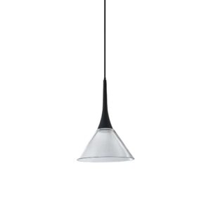 Пендел Ideal Lux Cocktail LED SP 353647 с прозрачен конусовиден абажур и вграден LED