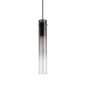 LED пендел Ideal Lux Flam SP 345512 с цилиндричен дифузер от опушено стъкло с преливане към прозрачно