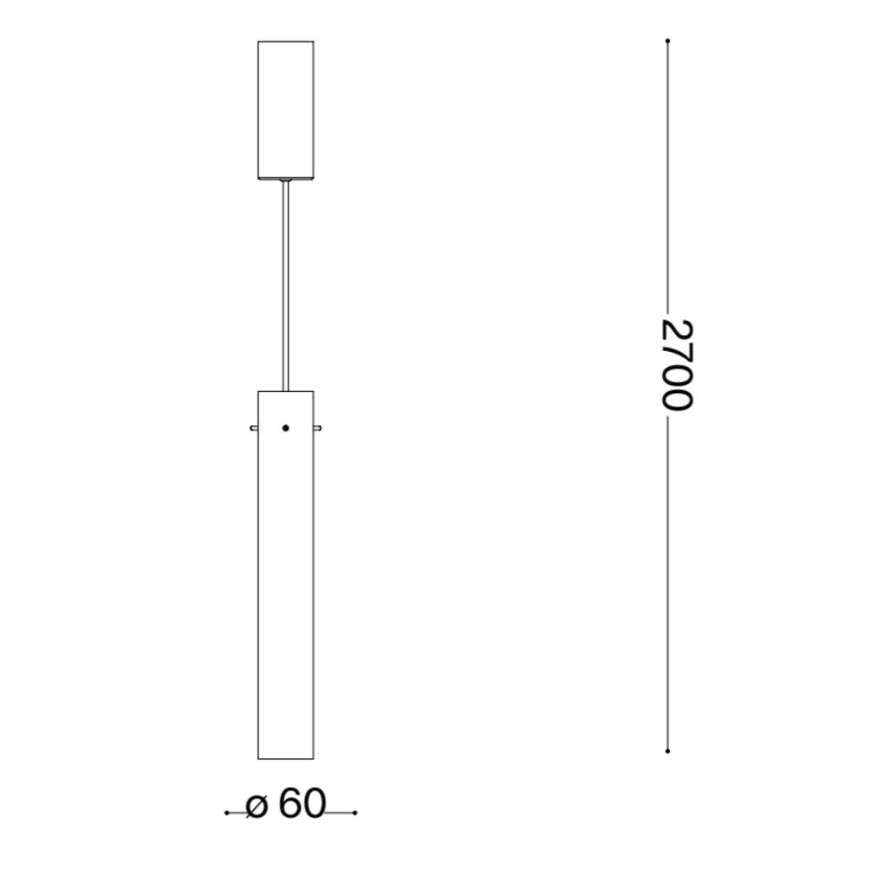 Схема с размери на пендел Ideal Lux Flam SP 353869