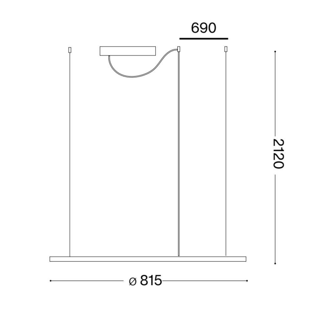 Схема с размери на Ideal Lux Hulahoop SP D081 258768